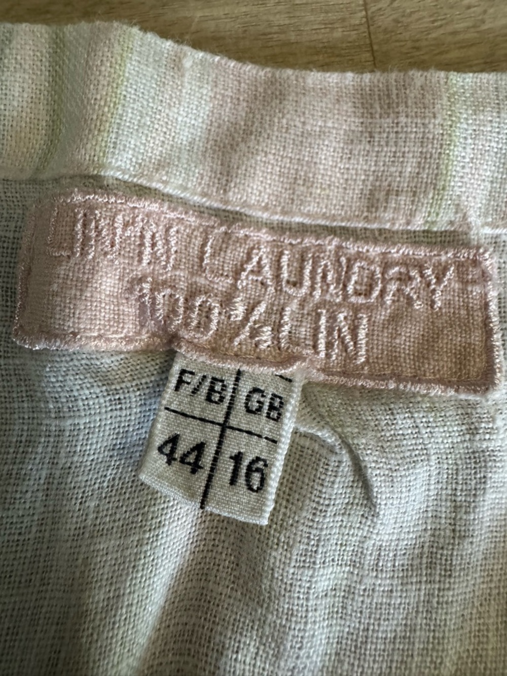 Lin N Laundry linen Women's Light Pink and aqua striped Tank Top - Picture 7 of 7